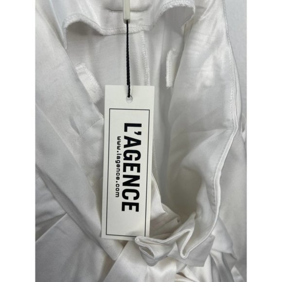 L'Agence Roxy Paperbag Women's Tie Waist Cargo Pant White Size: 8 NWT - Picture 7 of 11